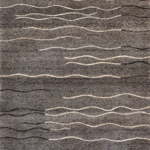 Ocean Waves Grey Rug