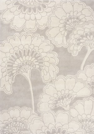 Japanese Floral Oyster Rug