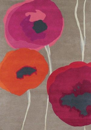 Poppies Red Rug