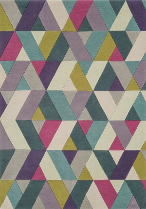 Funk Chevron Blue Green Rug