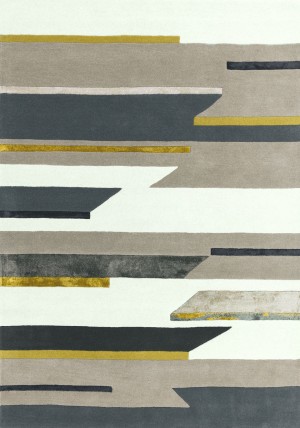 Rhombus Grey Mustard Rug