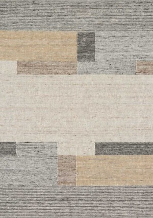 Tiko Blocks Grey Beige Rug