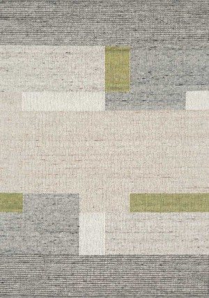 Tiko Blocks Grey Green Rug