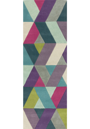 Funk Chevron Blue Green Rug