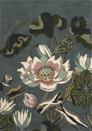Waterlily Midnight Pond Rug