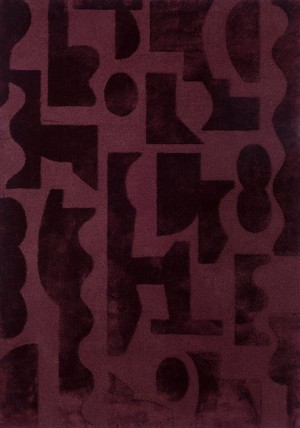 Mural Burgundy Rug