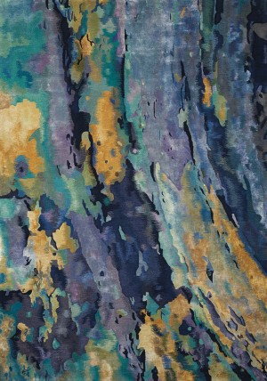 Prismatic Silver Blue Rug