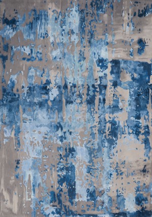 Prismatic Blue Grey Rug