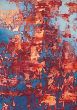 Prismatic Blue Flame Rug
