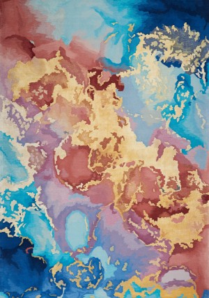 Prismatic Blue Multi Rug