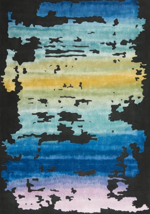 Prismatic Multi Black Rug