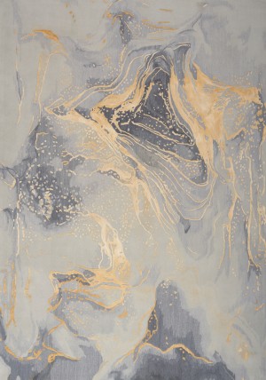 Prismatic Silver Gold Rug