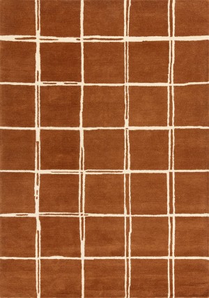 Albany Grid Rust Rug