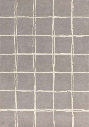 Albany Grid Silver Rug