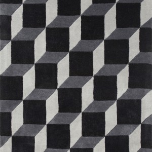 Plaza Grey Black Rug