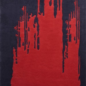 Borealis Charcoal Red Rug