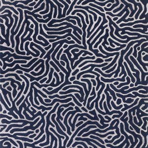 Coral Navy Rug