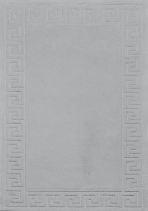 Vetrina Greek Key Silver Rug