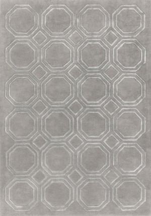 Nexus Octagons Silver Rug