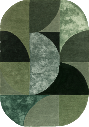 Matrix Oval Forest Rug