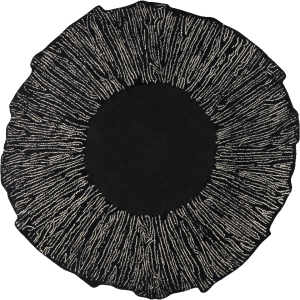 Eye Flower Noir Rug
