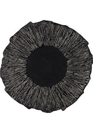 Eye Flower Noir Rug