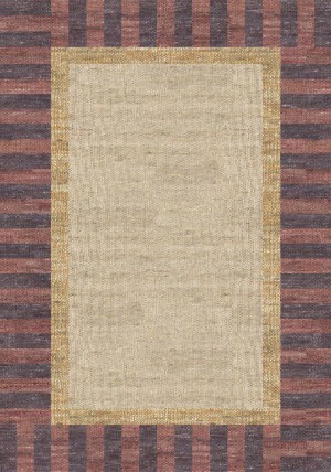 Polmatre Beige Red Rug