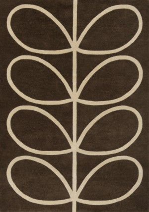 Giant Linear Stem Walnut Rug