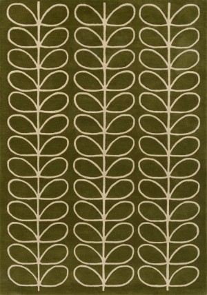 Linear Stem Green Rug