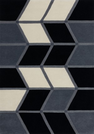 Krystal Black Grey Rug