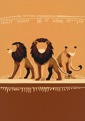Kalahari Lions Rug