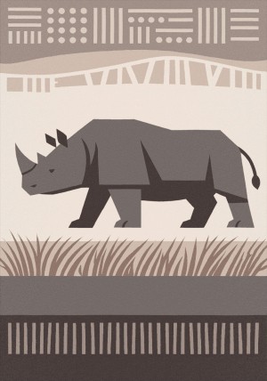 Kalahari Rhino Rug