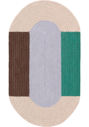 Crochet Mono Blue Rug