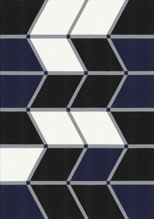 Krystal Black Blue Rug