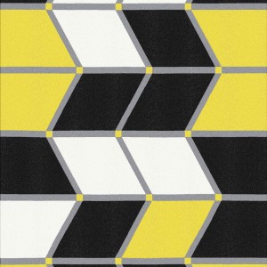 Krystal Black Yellow Rug